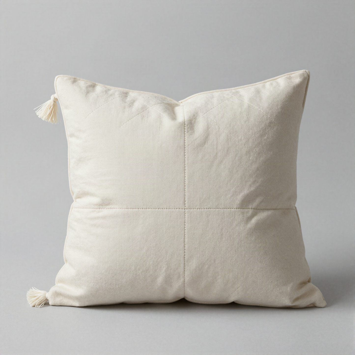 Embroidered Tassel Pillow