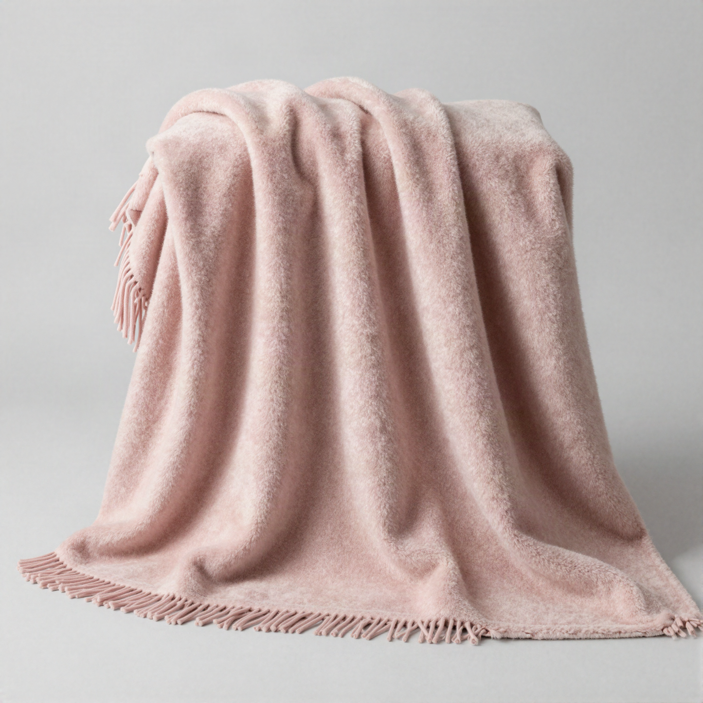 Faux Mohair Fringe Throw