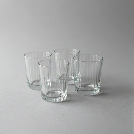 Ribbed Glass Tumbler Set