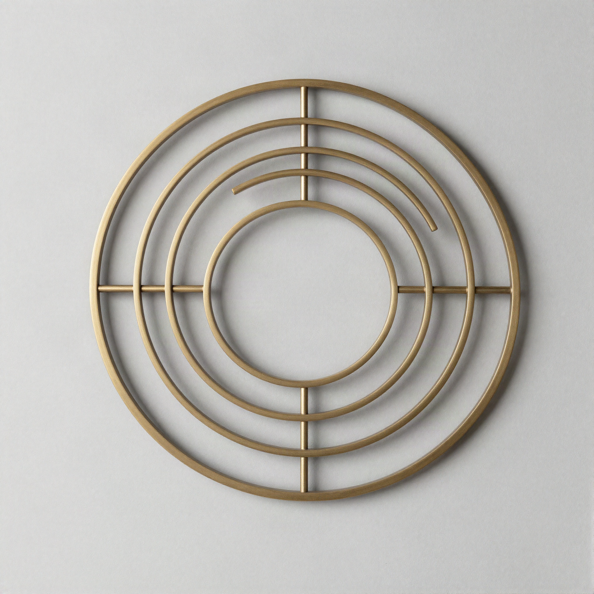 Geometric Brass Wall Accent