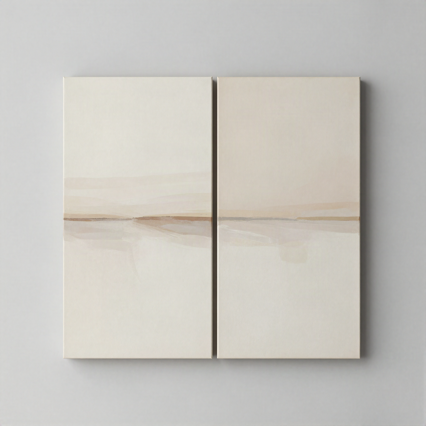 Canvas Neutral Abstract Diptych