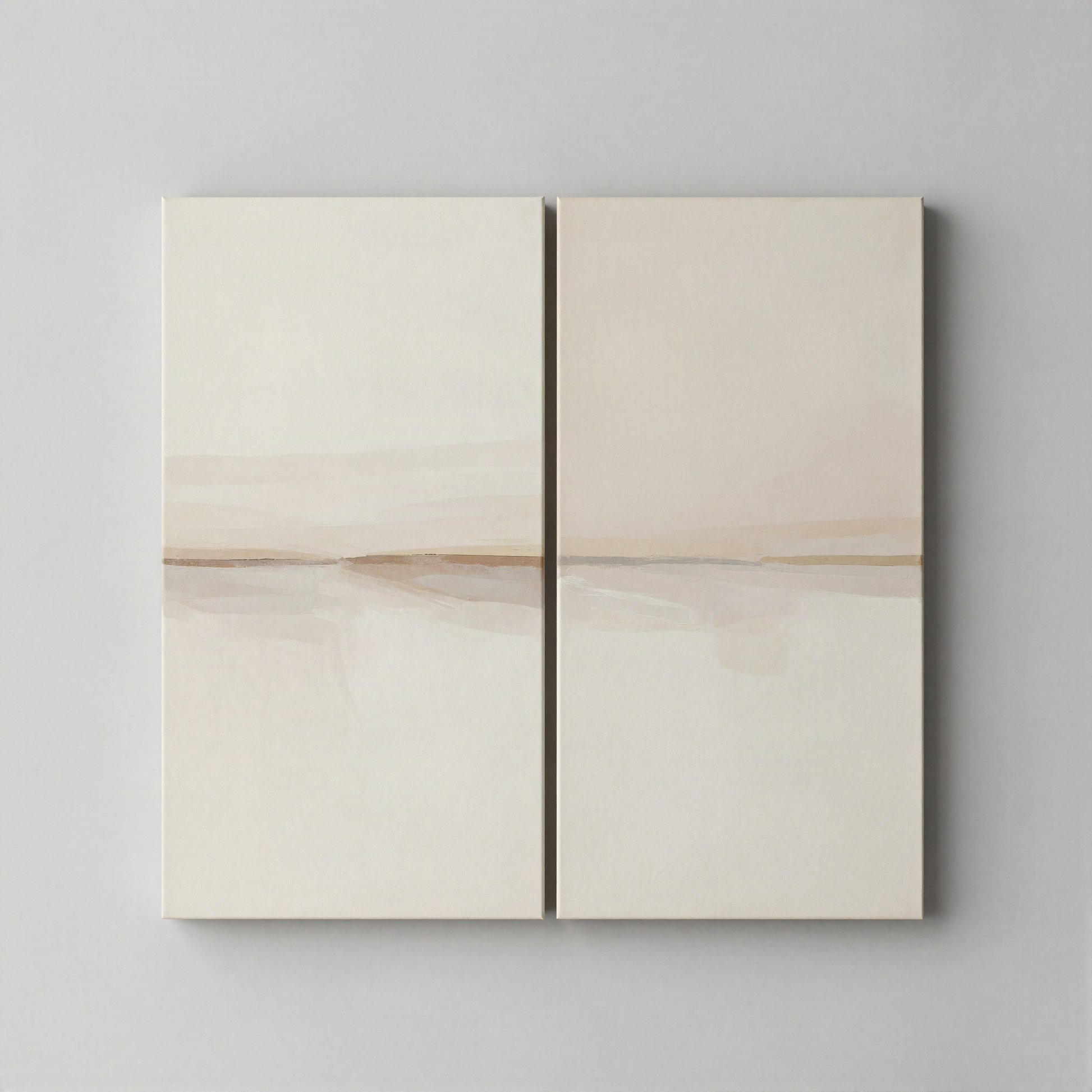 Canvas Neutral Abstract Diptych